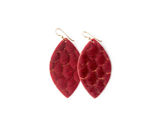 Print Leather Earrings - Small - Bray and Em Boutique