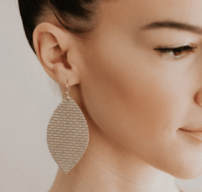 Print Leather Earrings - Small - Bray and Em Boutique