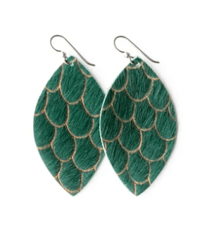Print Leather Earrings - Small - Bray and Em Boutique