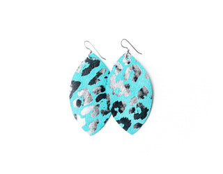 Print Leather Earrings - Small - Bray and Em Boutique