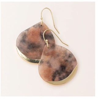 Stone Dipped Teardrop Earrings