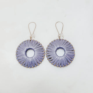 Raffia Wrapped Circle Earrings - Bray and Em Boutique