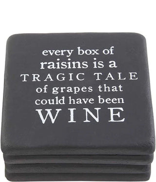 Raisins Funny Wine Coasters - Bray and Em Boutique