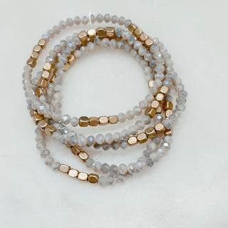 Razzle Dazzle Beaded Bracelet (Set of 5) - Bray and Em Boutique