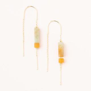 Rectangle Stone Earrings