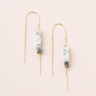 Rectangle Stone Earrings