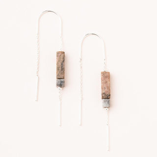 Rectangle Stone Earrings