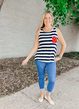 Red White and Boom Tank - Bray and Em Boutique