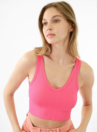 Reversible Herringbone Crop Tank - Bray and Em Boutique