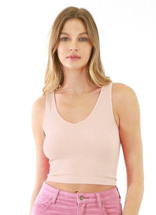Reversible Ribbed Crop Top - Bray and Em Boutique