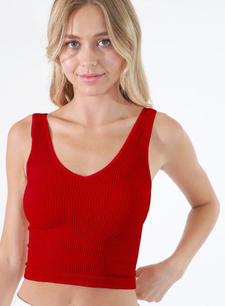 Reversible Ribbed Crop Top - Bray and Em Boutique