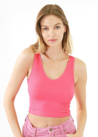 Reversible Ribbed Crop Top - Bray and Em Boutique
