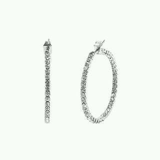 Rhinestone Hoop Earrings - Bray and Em Boutique
