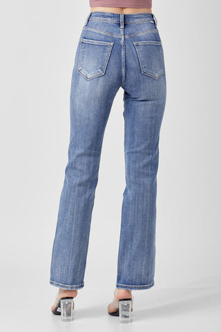 Risen High Rise Slim Straight Jeans with Slit - Bray and Em Boutique