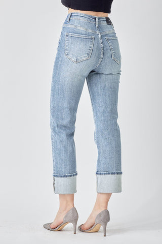 Risen HR Wide Straight Jeans - Bray and Em Boutique