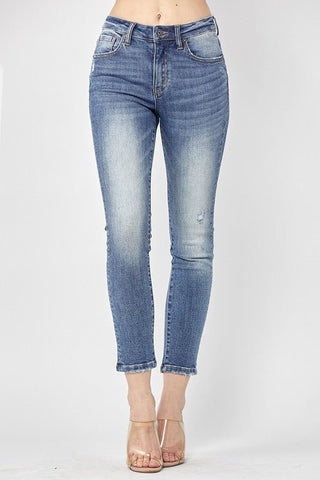 Risen Mid Rise Crop Jeans - Bray and Em Boutique