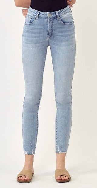 Risen Raw Hem Skinny - Bray and Em Boutique