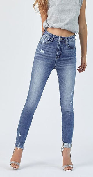 High Rise Cuff Skinny