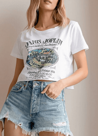 Rock N Roll Distressed Crop Top Collection - Bray and Em Boutique