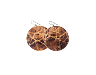 Round Leather Earrings - Bray and Em Boutique