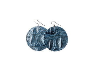 Round Leather Earrings - Bray and Em Boutique