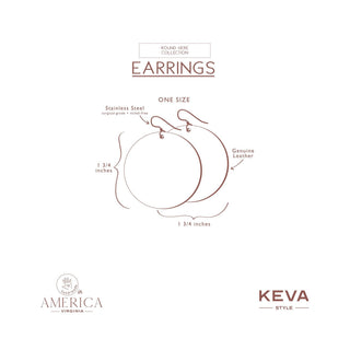 Round Leather Earrings - Bray and Em Boutique