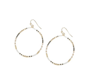 Seed Beaded Ring Earrings - Bray and Em Boutique