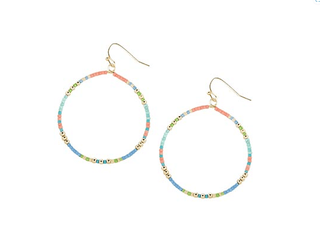 Seed Beaded Ring Earrings - Bray and Em Boutique