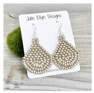 Silver Beaded Earrings - Bray and Em Boutique