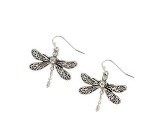 Silver Dragonfly Earrings - Bray and Em Boutique