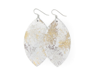 Print Leather Earrings - Small