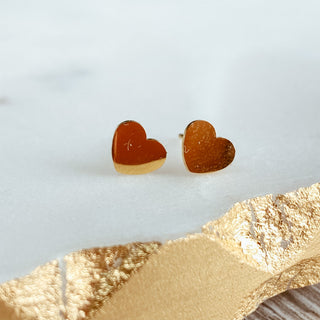 Solid Heart Stud Earrings - Bray and Em Boutique