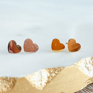 Solid Heart Stud Earrings - Bray and Em Boutique