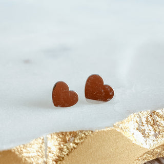 Solid Heart Stud Earrings - Bray and Em Boutique