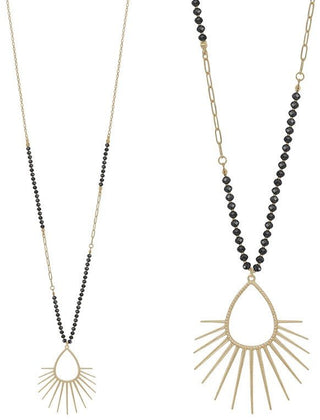 Spiked Teardrop Necklace - Bray and Em Boutique