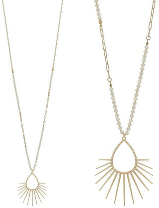 Spiked Teardrop Necklace - Bray and Em Boutique