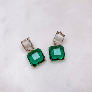 Square Glass Earrings - Bray and Em Boutique