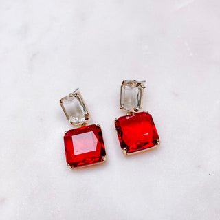 Square Glass Earrings - Bray and Em Boutique