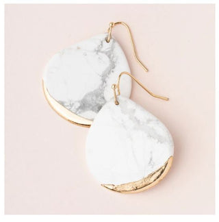 Stone Dipped Teardrop Earrings - Bray and Em Boutique