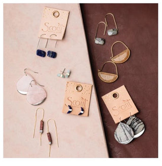 Stone Dipped Teardrop Earrings - Bray and Em Boutique