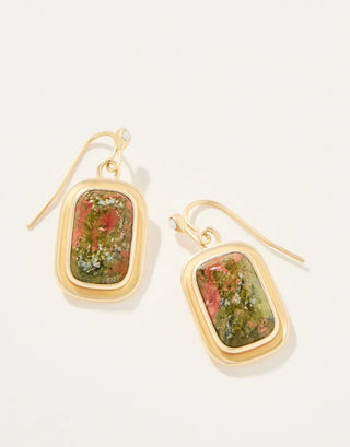 Stone Drop Earrings Hematite - Bray and Em Boutique