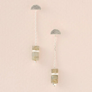 Stone Meteorite Thread Jacket Earring - Bray and Em Boutique