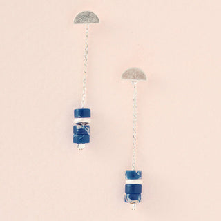 Stone Meteorite Thread Jacket Earring