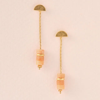 Stone Meteorite Thread Jacket Earring