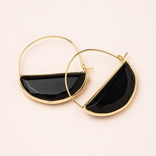 Stone Prism Hoop - Gold