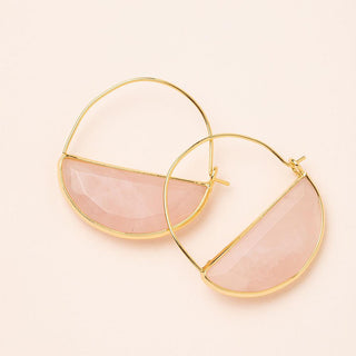 Stone Prism Hoop - Gold