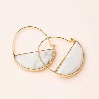 Stone Prism Hoop - Gold