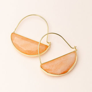 Stone Prism Hoop - Gold