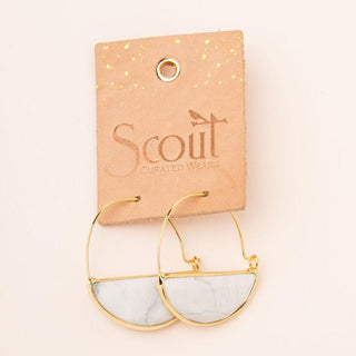 Stone Prism Hoop - Gold