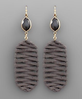 Suede Feel Wrapped Earrings - Bray and Em Boutique